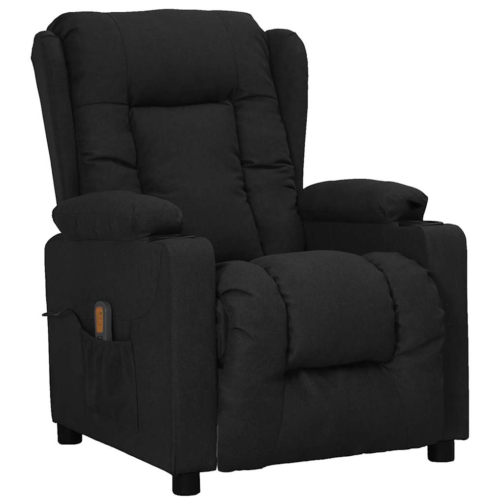 Fauteuil de massage Noir Tissu