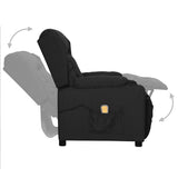 Fauteuil de massage Noir Tissu