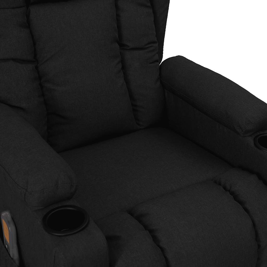 Fauteuil de massage Noir Tissu