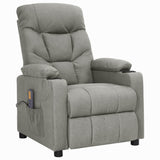 Fauteuil de massage inclinable Gris clair Tissu