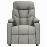 Fauteuil de massage inclinable Gris clair Tissu