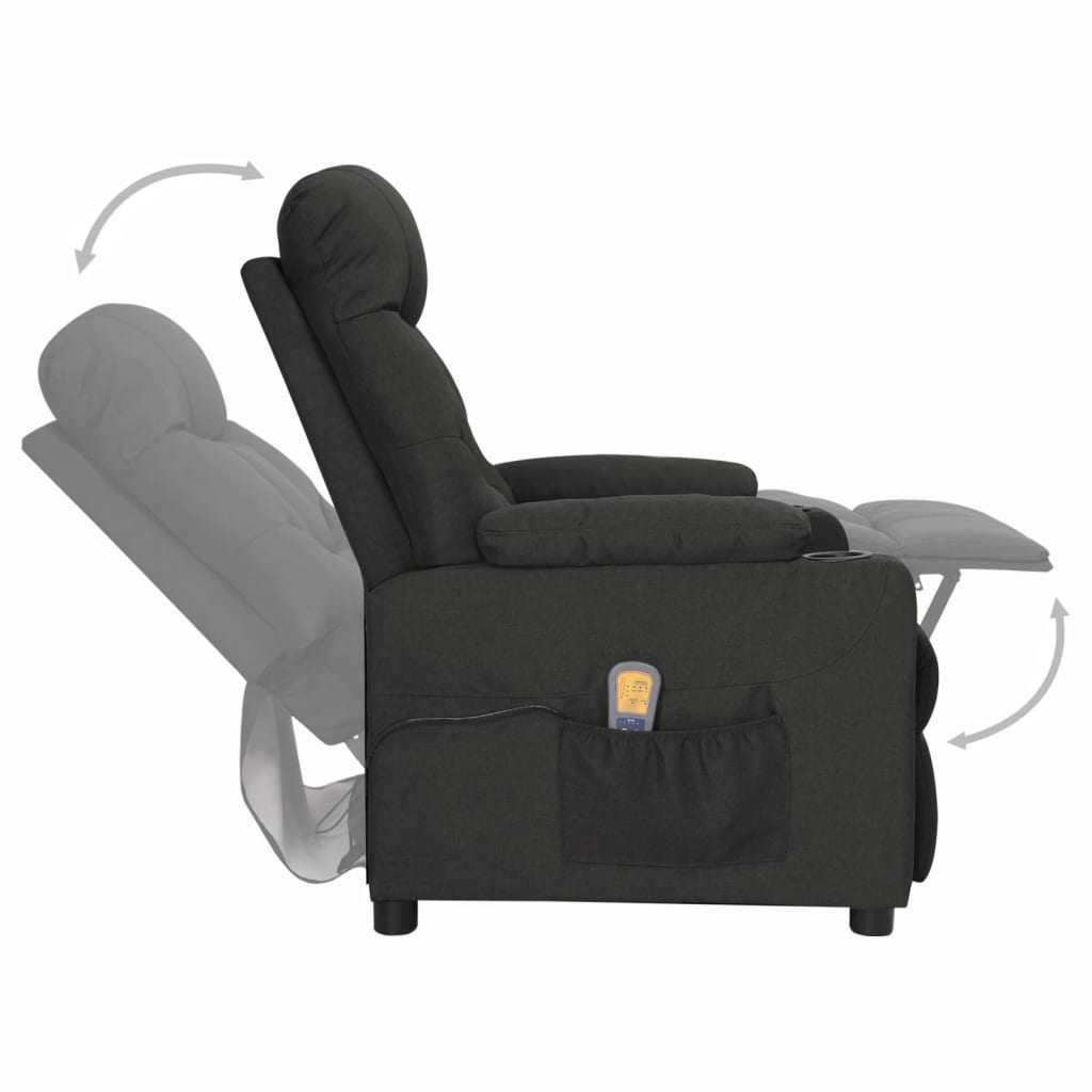 Fauteuil de massage Noir Tissu