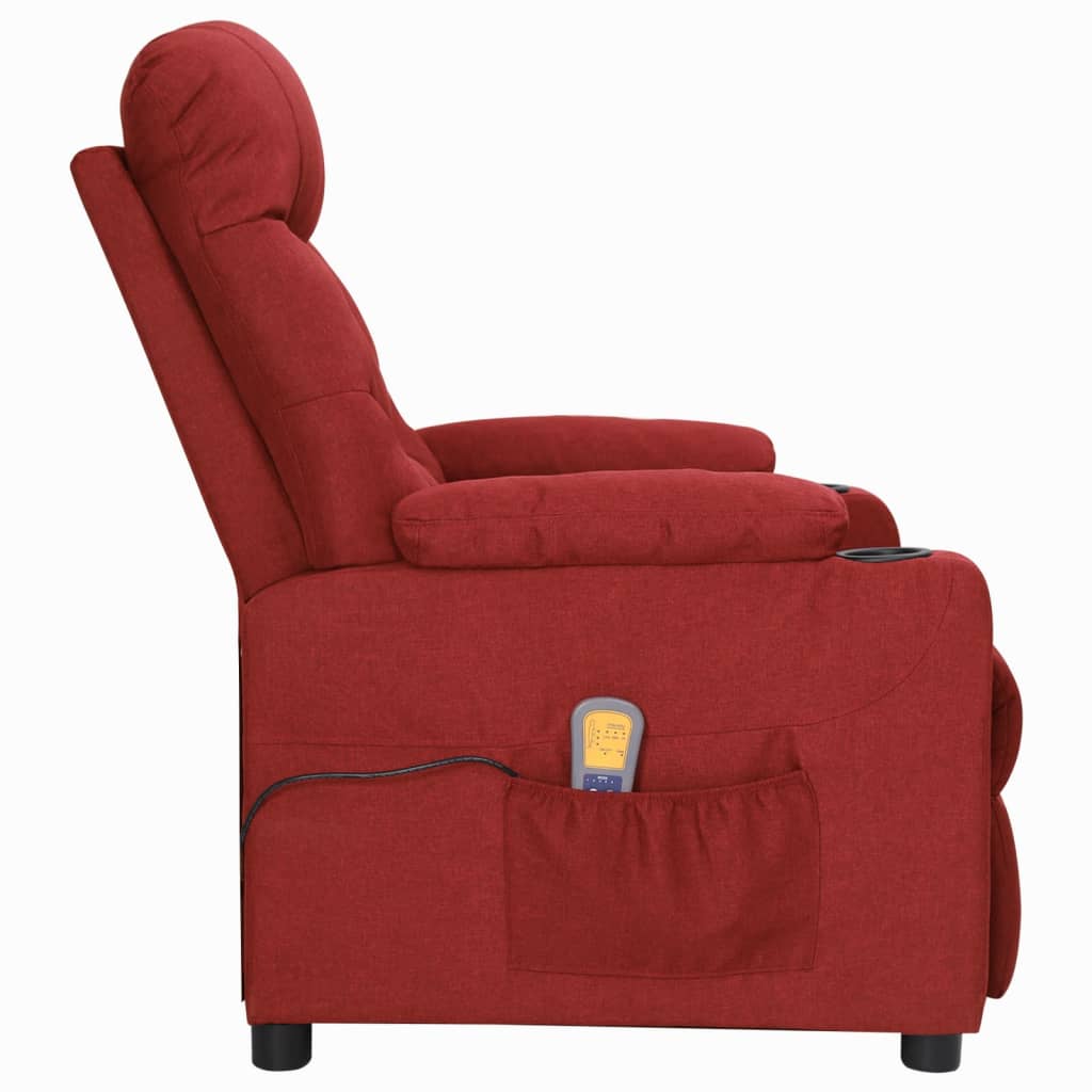 Fauteuil de massage Rouge bordeaux Tissu