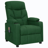 Fauteuil de massage Vert foncé Tissu