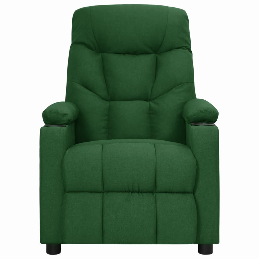 Fauteuil de massage Vert foncé Tissu