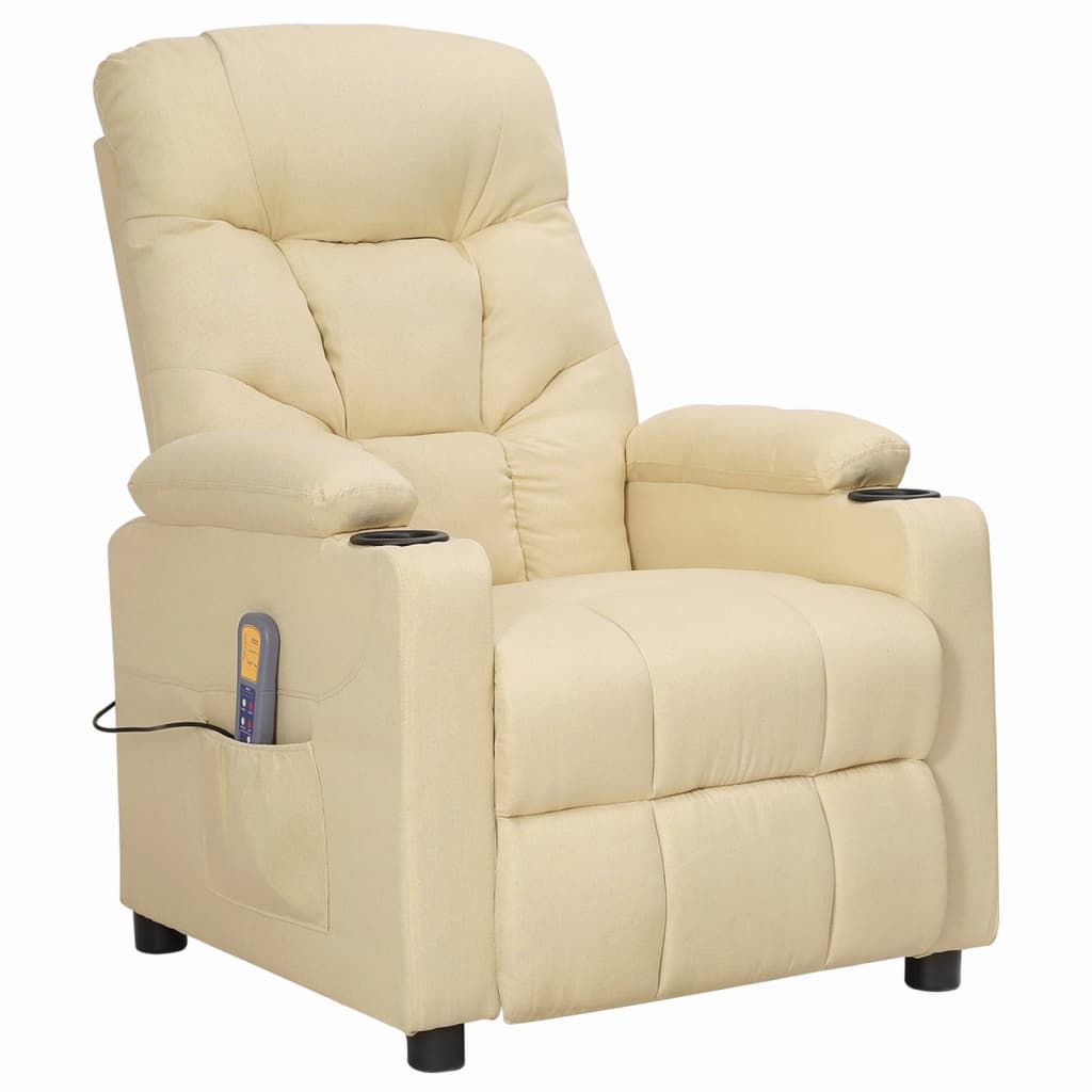 Fauteuil de massage Crème Tissu