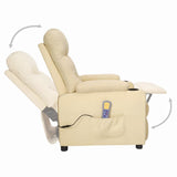 Fauteuil de massage Crème Tissu