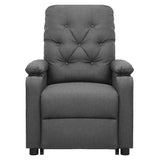 Fauteuil de massage inclinable Gris clair Tissu