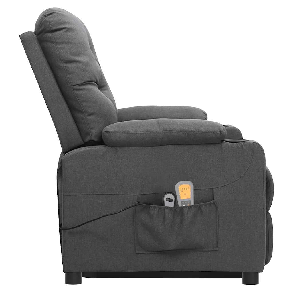 Fauteuil de massage inclinable Gris clair Tissu