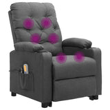 Fauteuil de massage inclinable Gris clair Tissu