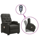 Fauteuil de massage inclinable Gris foncé Tissu