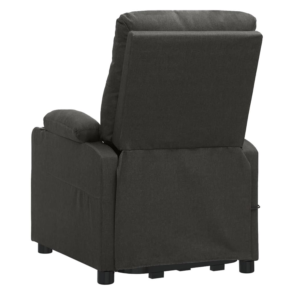 Fauteuil de massage inclinable Gris foncé Tissu