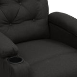 Fauteuil de massage Noir Tissu