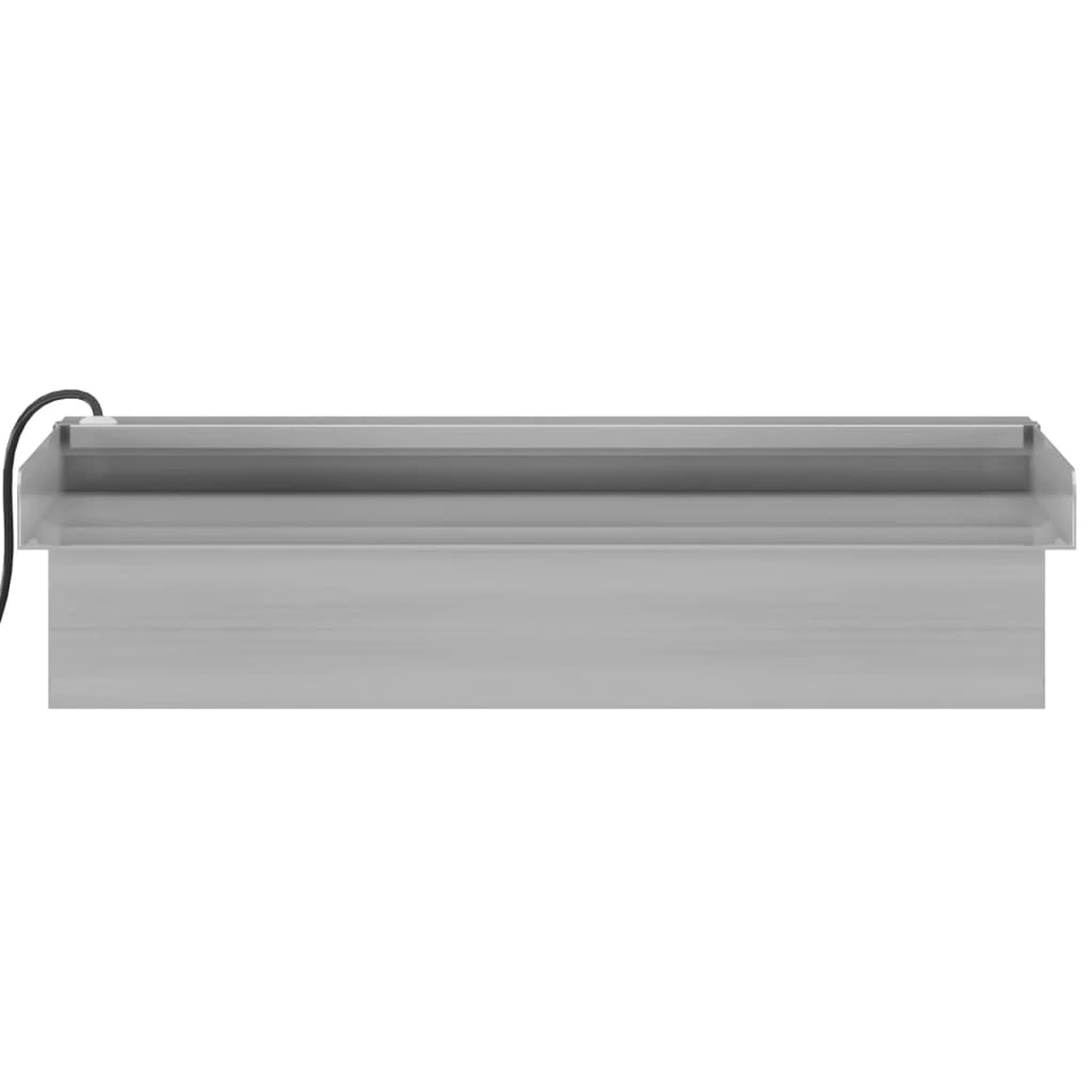 Déversoir pour cascade avec LED RVB Inox 30 cm