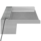 Déversoir pour cascade avec LED RVB Inox 108 cm