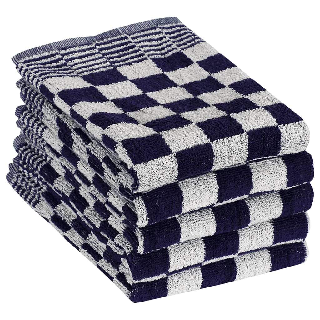 Ensemble de serviettes 20 pcs bleu et blanc coton