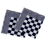 Ensemble de serviettes 20 pcs bleu et blanc coton