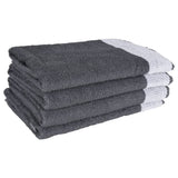 Ensemble de serviettes 12 pcs gris coton