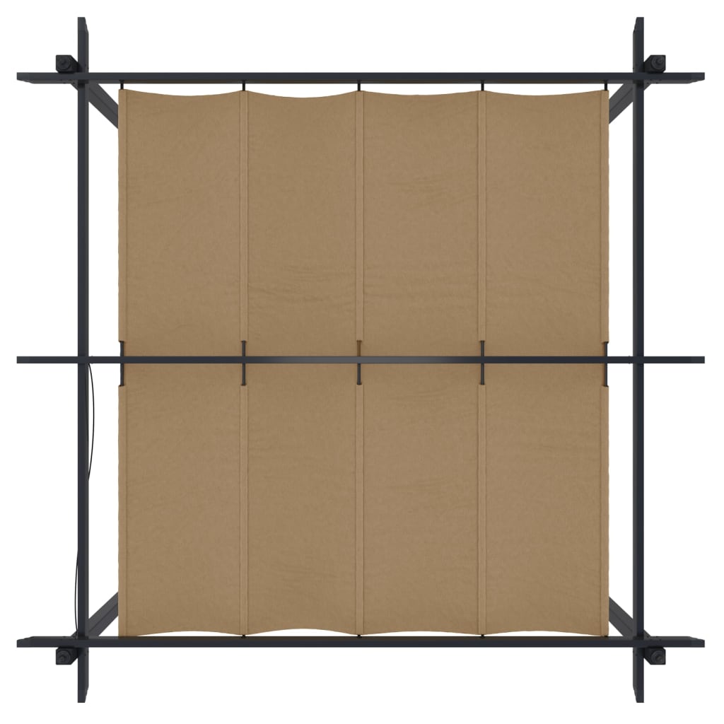 Tonnelle de jardin avec toit rétractable 3x3 m Taupe