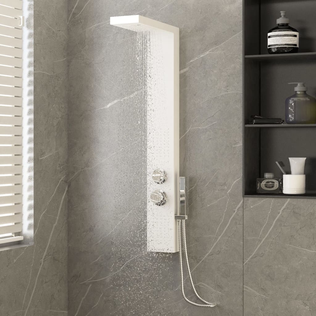 Système de panneau de douche Aluminium Blanc