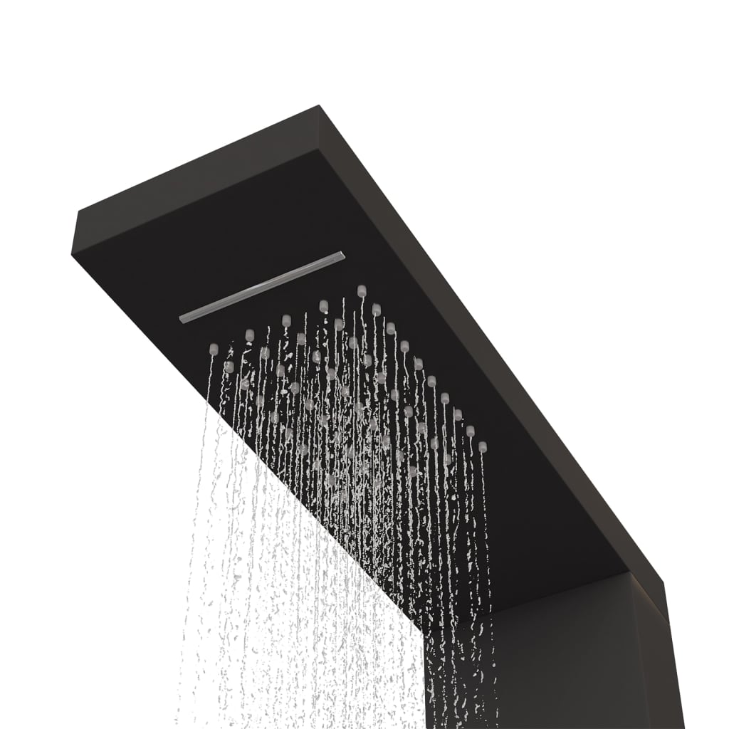 Système de panneau de douche Aluminium Noir