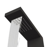 Système de panneau de douche Aluminium Noir