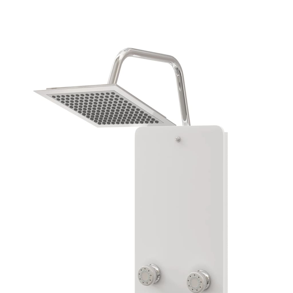 Panneau de douche Verre 25x47,5x130 cm Blanc