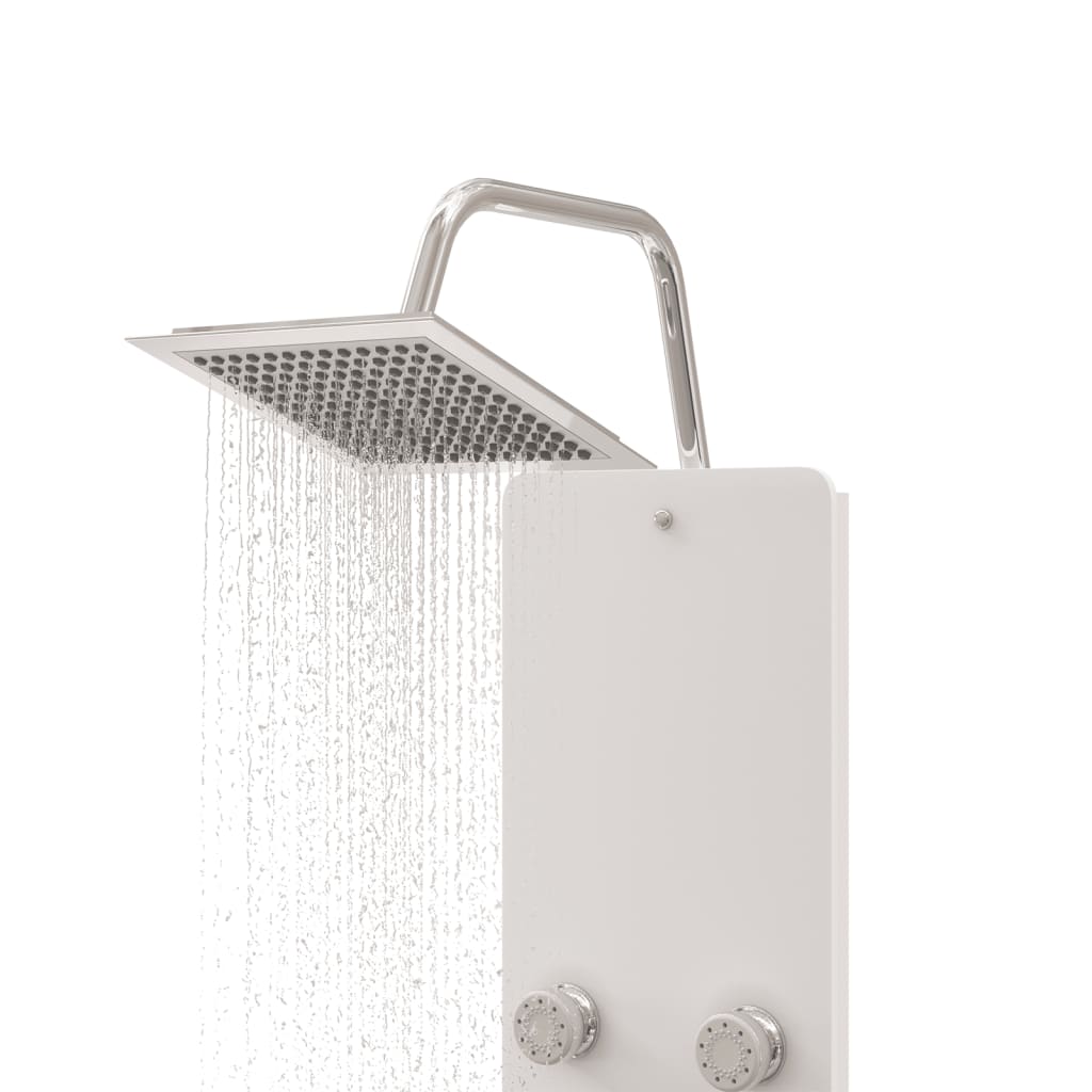 Panneau de douche Verre 25x47,5x130 cm Blanc