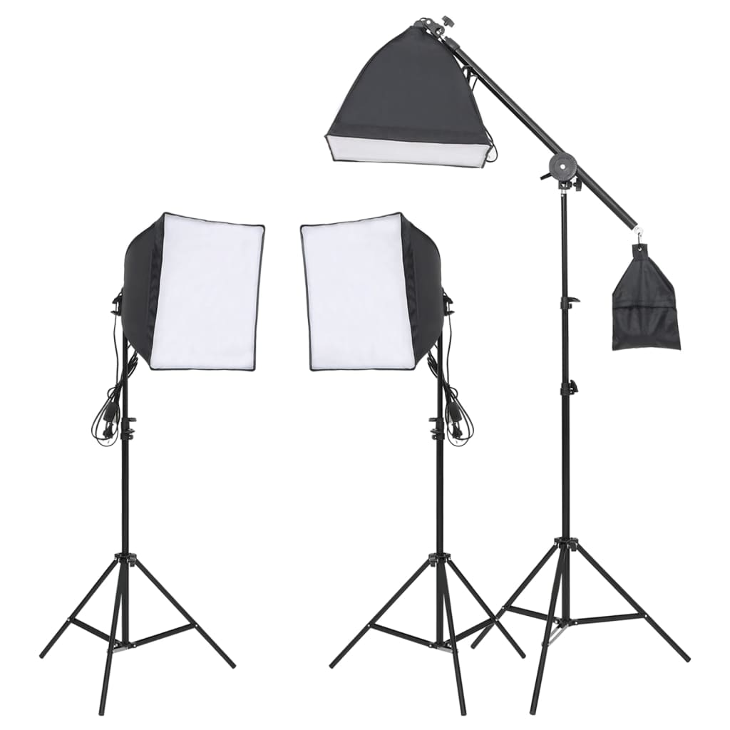 Kit de studio photo avec éclairage toile de fond et réflecteur