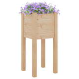 Jardinières d'extérieur 2 pcs 31x31x70 cm bois de pin massif