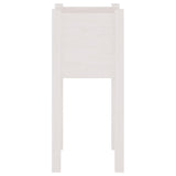 Jardinières d'extérieur 2 pcs Blanc 31x31x70 cm Bois de pin