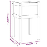 Jardinières d'extérieur 2 pcs 40x40x70 cm bois de pin massif