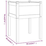 Jardinières d'extérieur 2 pcs 50x50x70 cm bois de pin massif