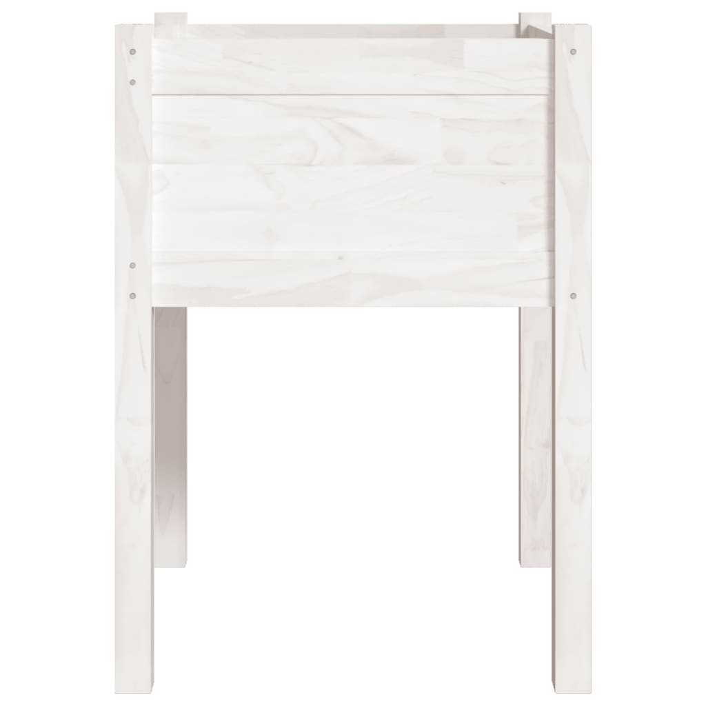 White Planter 50x50x70 cm Solid Pine Wood