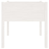 Jardinières 2 pcs Blanc 70x70x70 cm Bois de pin massif