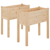 Jardinières 2 pcs 70x31x70 cm bois de pin massif