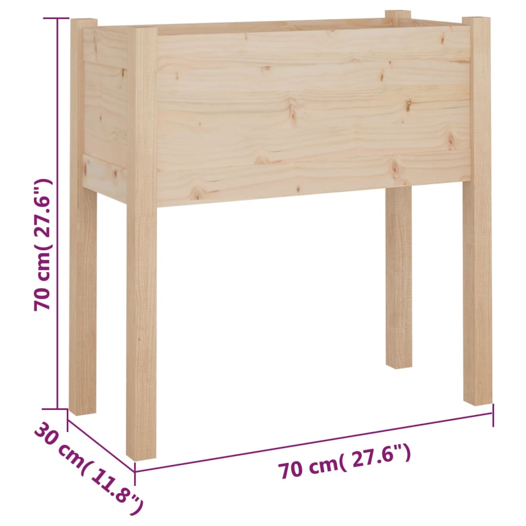 Jardinières 2 pcs 70x31x70 cm bois de pin massif