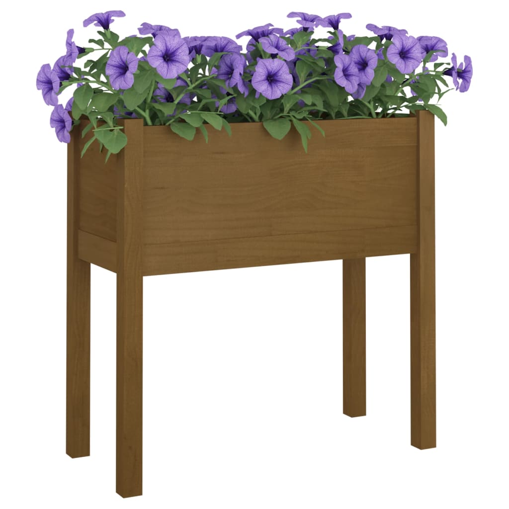 Honey Brown Planter 70x31x70 cm Solid Pine Wood