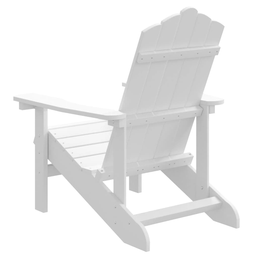 Chaise Adirondack de jardin PEHD Blanc