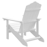 Chaise Adirondack de jardin PEHD Blanc