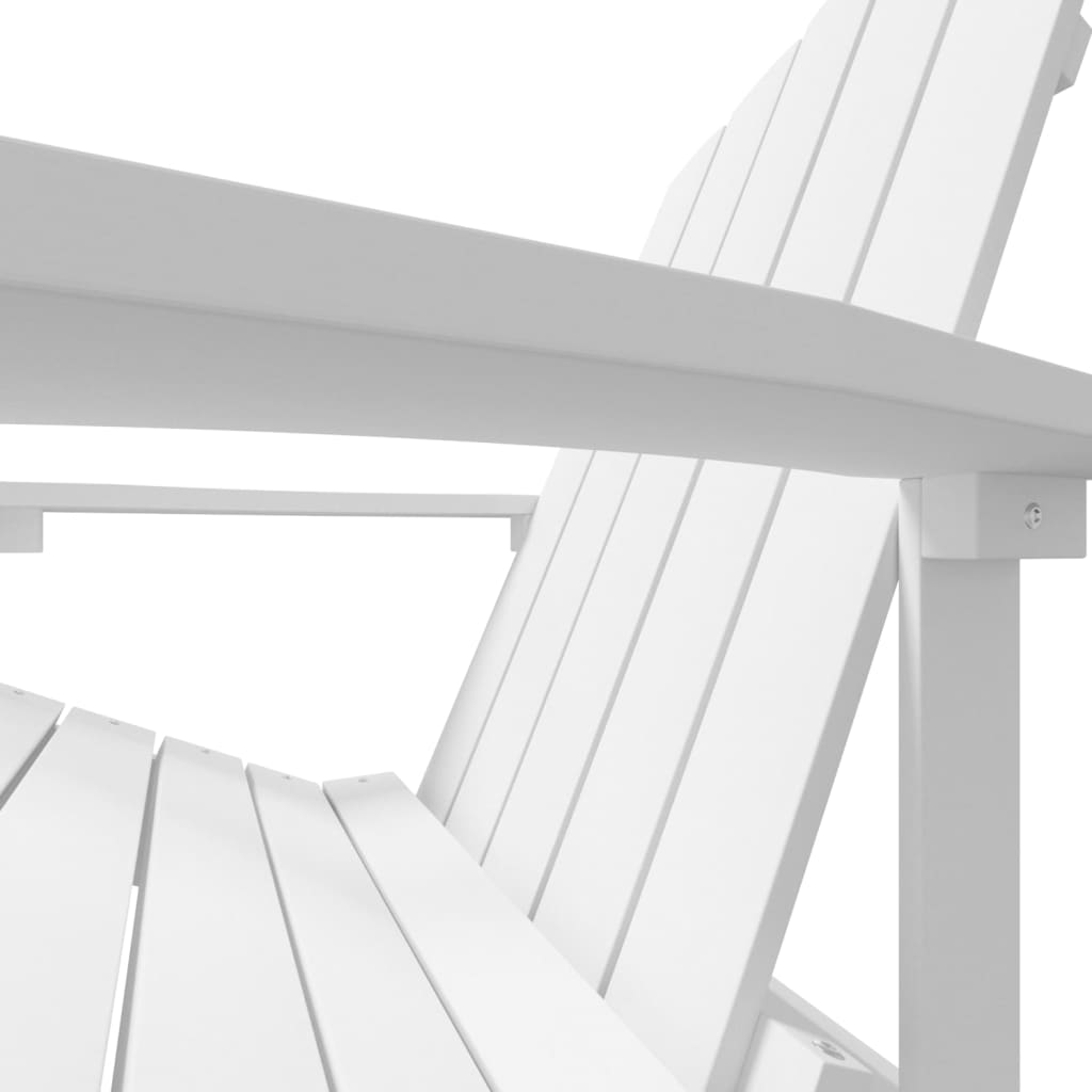 Chaise Adirondack de jardin PEHD Blanc