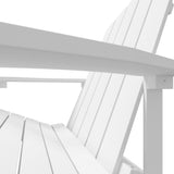 Chaise Adirondack de jardin PEHD Blanc