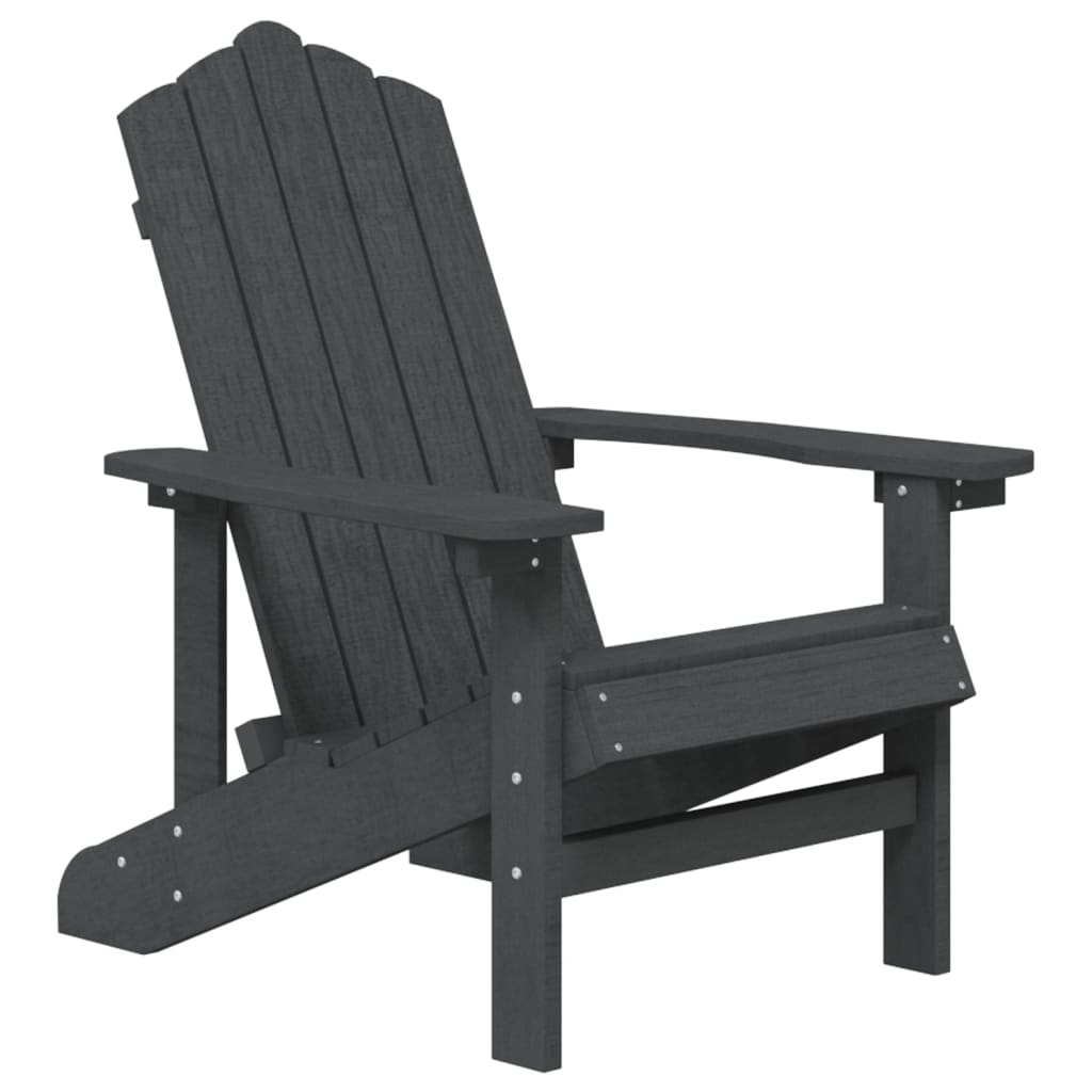 Chaise Adirondack de jardin PEHD anthracite