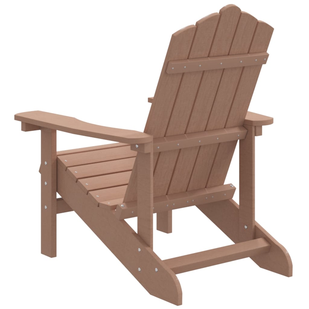 Brauner Adirondack-Gartenstuhl aus HDPE