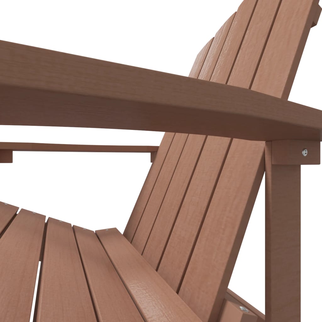 Brown HDPE Garden Adirondack Chair