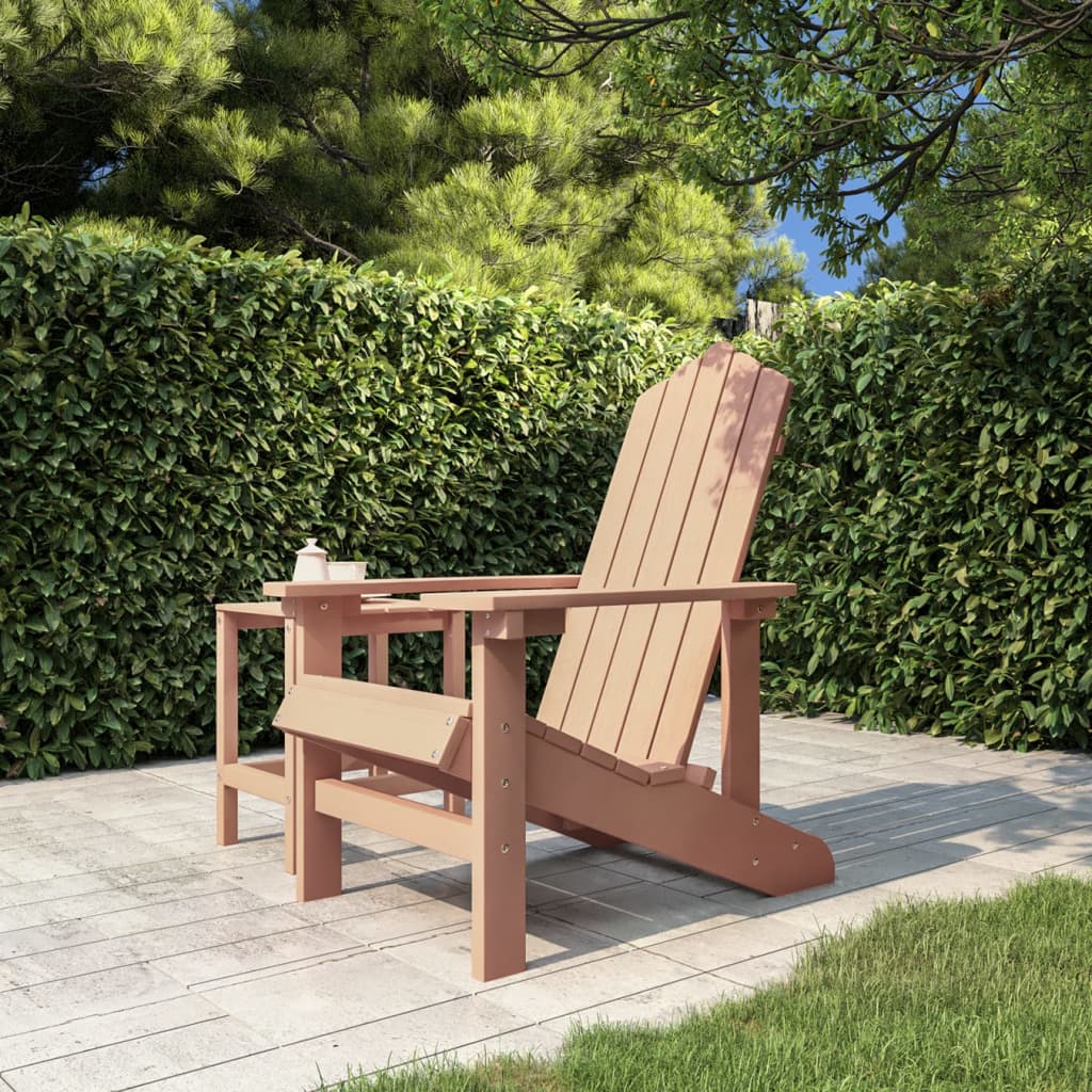 Brauner Adirondack-Gartenstuhl aus HDPE