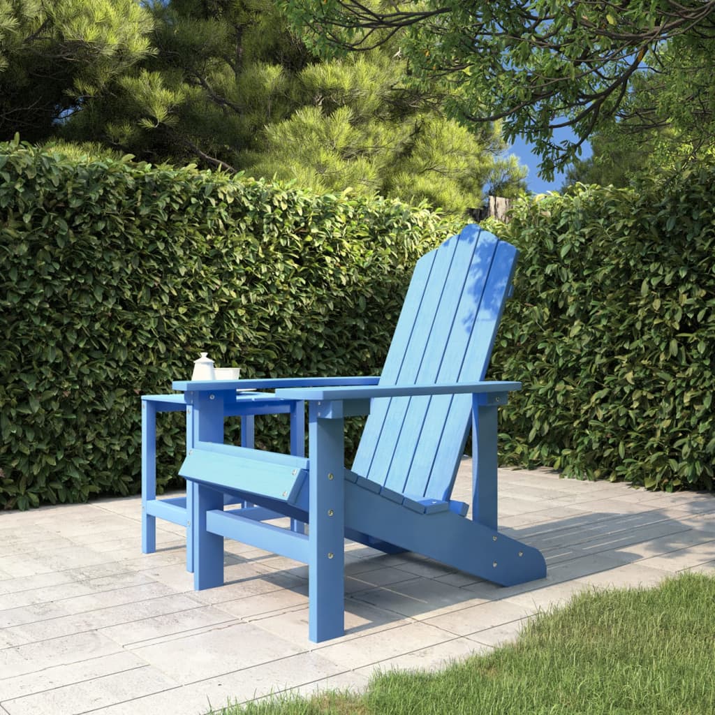 Navy Blue HDPE Garden Adirondack Chair