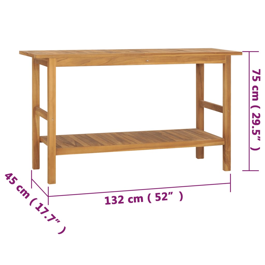 Badezimmermöbel Massives Teakholz 132x45x75 cm