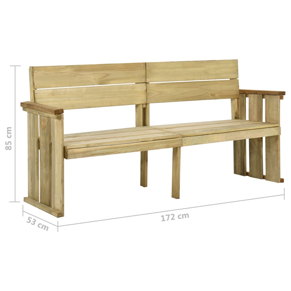 Banc de jardin 172 cm bois de pin imprégné