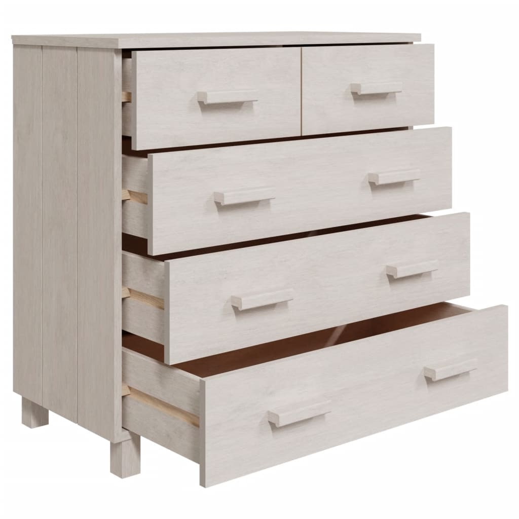 Buffet HAMAR Blanc 79x40x80 cm Bois massif de pin